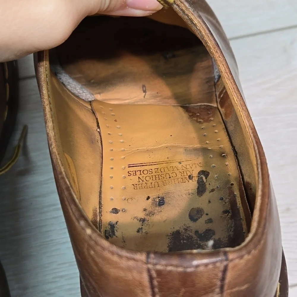 Vintage Doc Dr.Martens Mens Leather Oxford Chunky Tractor shoes sz UK 9 US M 10